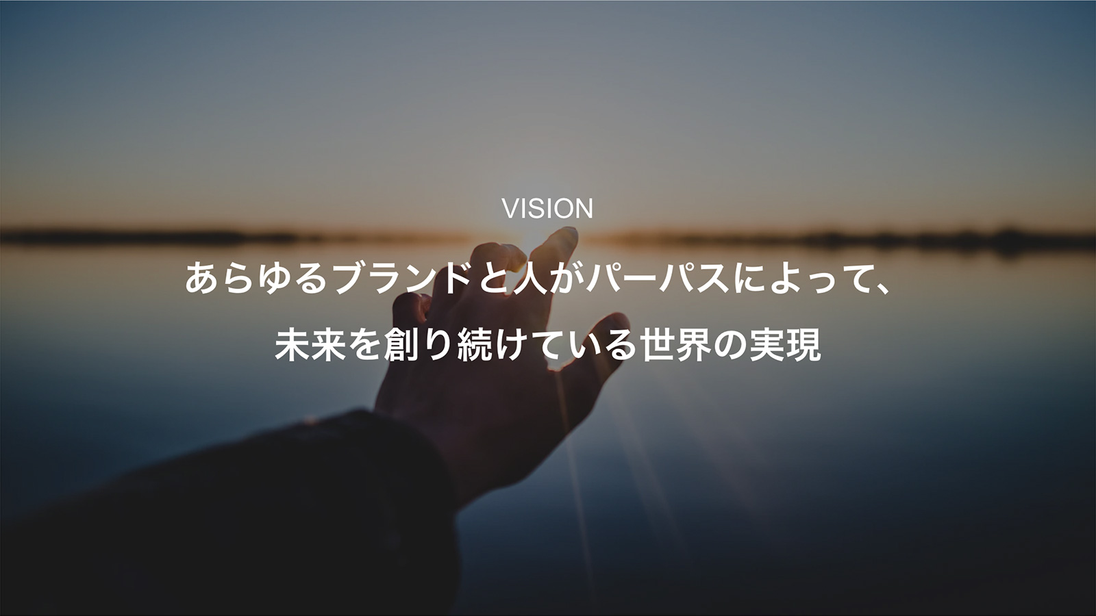 VISION あらゆるブランドと人がパーパスによって、未来の価値を創造し続けている世界の実現